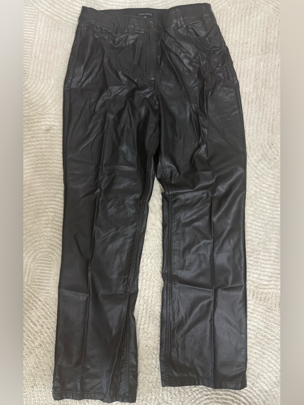 Vince Faux Leather Bootcut Pants in Black